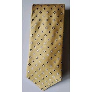 CHAPS RALPH LAUREN YELLOW DIAMOND DRESS SUIT DESIGNER NECKTIE TIE‎ 60"